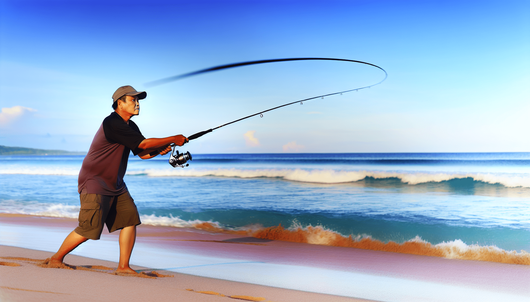 Casting techniques for surf fishing